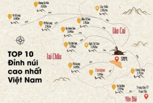 Top 10 đỉnh núi cao nhất việt nam